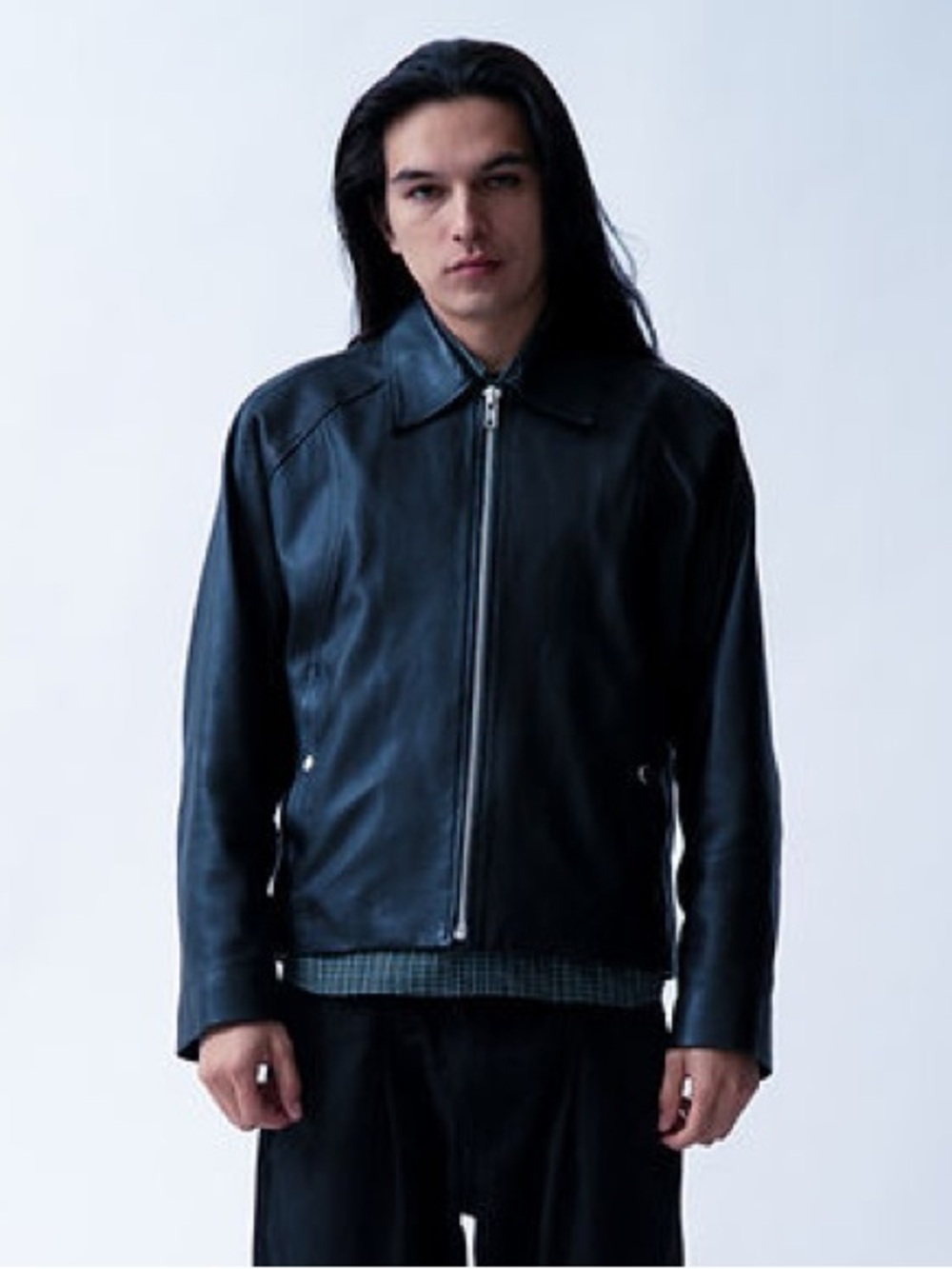 Noah Collins Design Leather Jacket Bomber Lamb Skin Los Angeles Designer Crop L